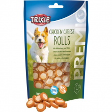 Лакомства для собак Trixie "Cheese Chicken Rolls", со вкусом курицы и сыра (100 г)