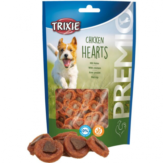 Ласощі для собак Trixie "Chicken Hearts", зі смаком курки (100 г) - 1