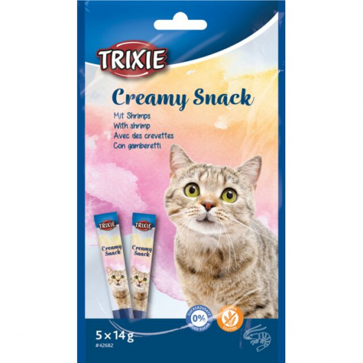 Ласощі для котів Trixie, вершкові закуски з креветками (70 г) - 1