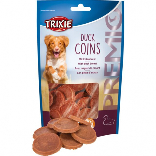 Ласощі для собак Trixie, монети зі смаком курки та качки (80 г) - 1