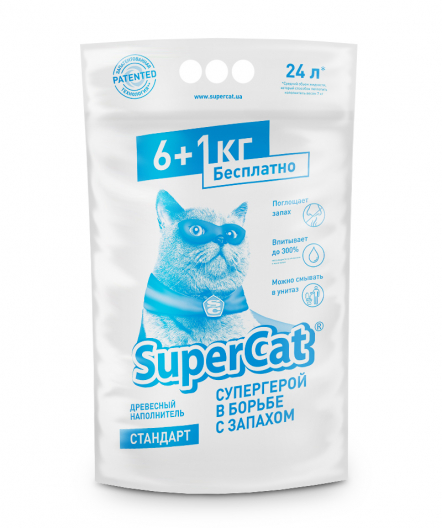 Дерев'яний наповнювач "Super Cat" (3 кг) - 1