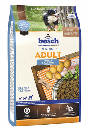 Сухий корм для дорослих собак (Бош) HPC Едалт риба картопля (15 кг) - 1