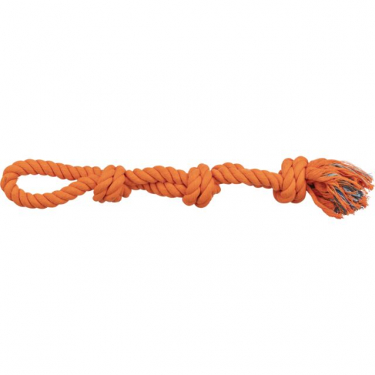 Игрушка верёвка-апорт с 3 узлами для собак - 1