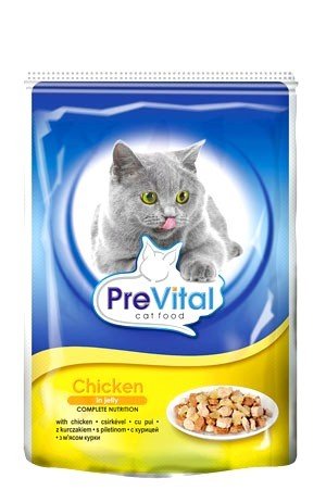 Пауч PreVital с курицей в желе для котов (100 г) - 1